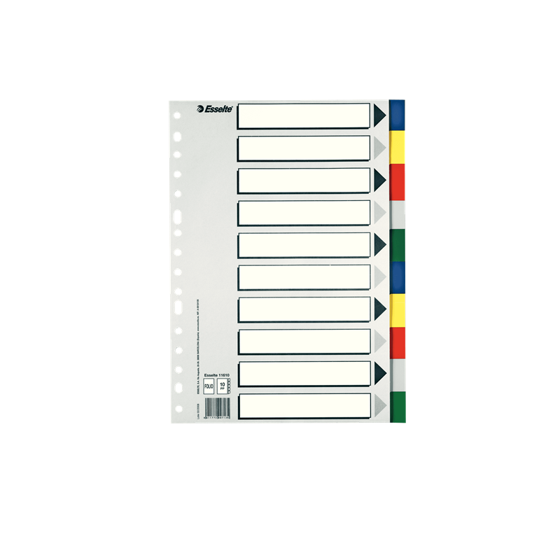 SEPARADOR C/ABECEDARIO O ÍNDICE IMPRIMIB