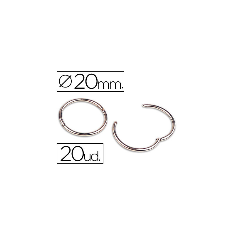 ANILLA METAL DOBLE VISAGRA NIQUEL 20 UND