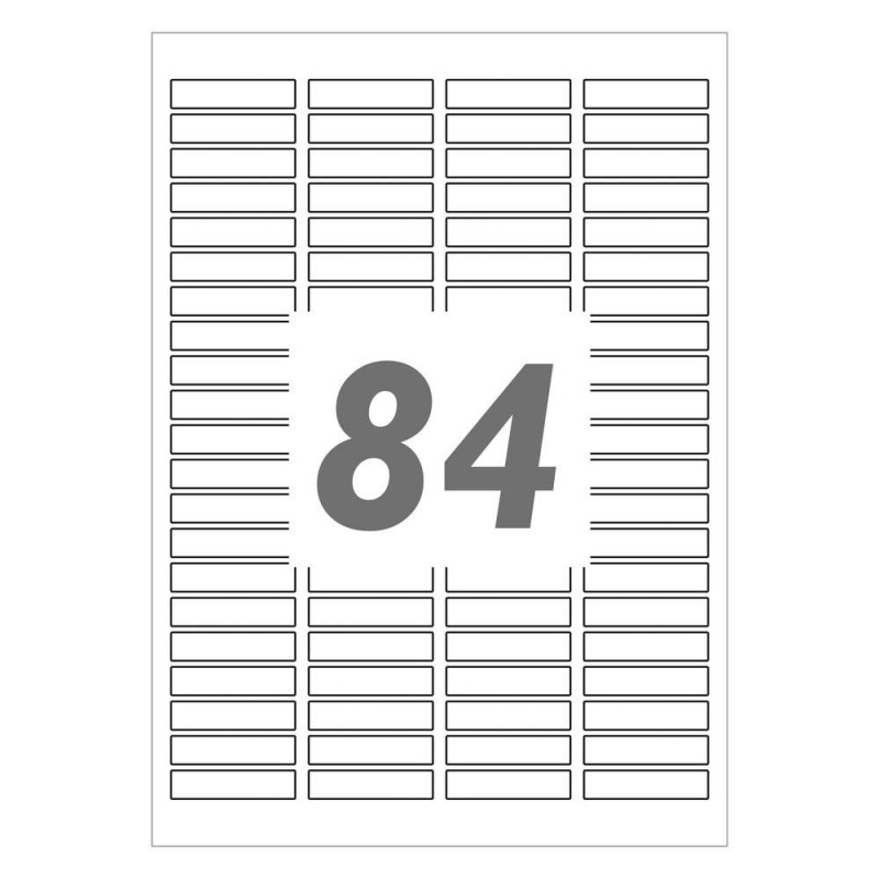 ETIQUET BLANCAS ADHESIVAS 46 X 11,1 MM.