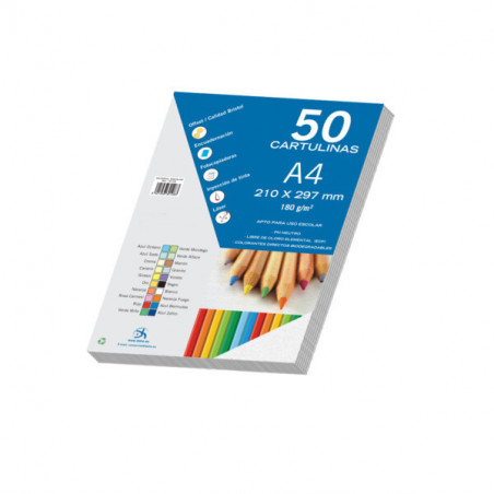 CUBIERTA CARTÓN 180GR, DIN A4, 50H