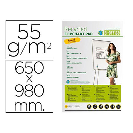 BLOC PAPEL RECIC P/CABALLETE 80X60 20H