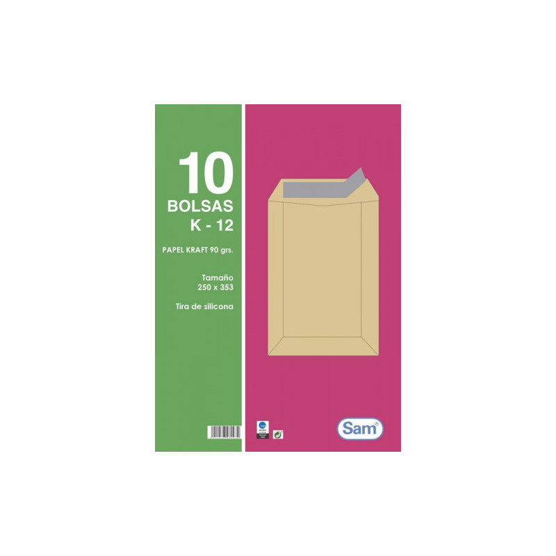 BOLSA ENVIO PAPEL 250X353 250 UND