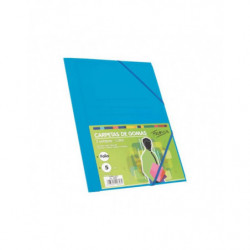CARPETA CARTON PLASTIF C/GOMAS, Fº/DINA4