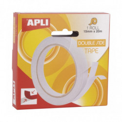 CINTA ADHESIVA DOBLE CARA 15-20MMx5-12M