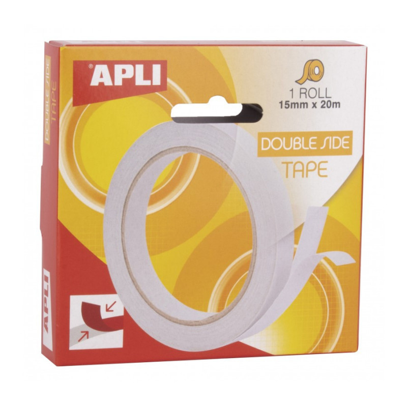 CINTA ADHESIVA DOBLE CARA 15-20MMx5-12M