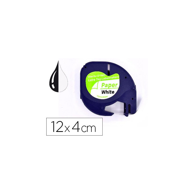 CINTA PLASTICO ROTULADORA ELECTR 12MMX4M