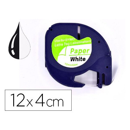 CINTA PLASTICO ROTULADORA ELECTR 12MMX4M