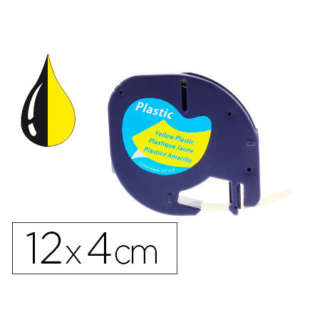 CINTA PLASTICO ROTULADORA ELECTR 12MMX4M