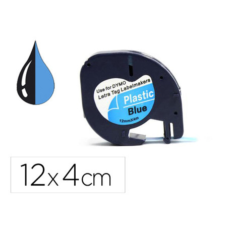 CINTA PLASTICO ROTULADORA ELECTR 12MMX4M