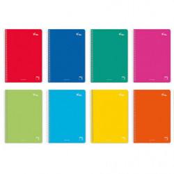 CUADERNO ESPIRAL CUBIERT CARTON DURO 80H