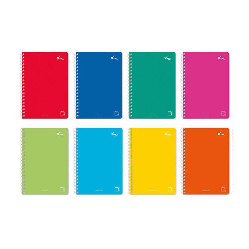 CUADERNO ESPIRAL CUBIERT CARTON DURO 80H