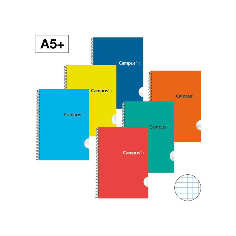 CUADERNO ESPIRAL CUBIERT CARTON DURO 80H