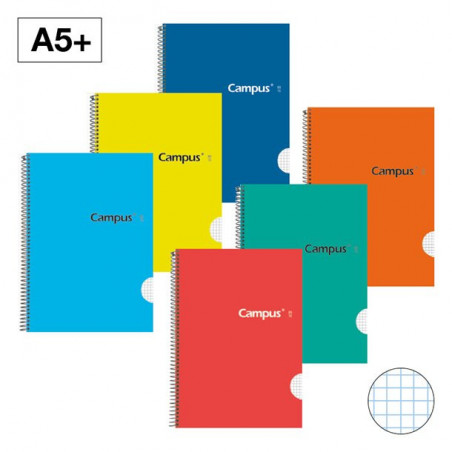 CUADERNO ESPIRAL CUBIERT CARTON DURO 80H