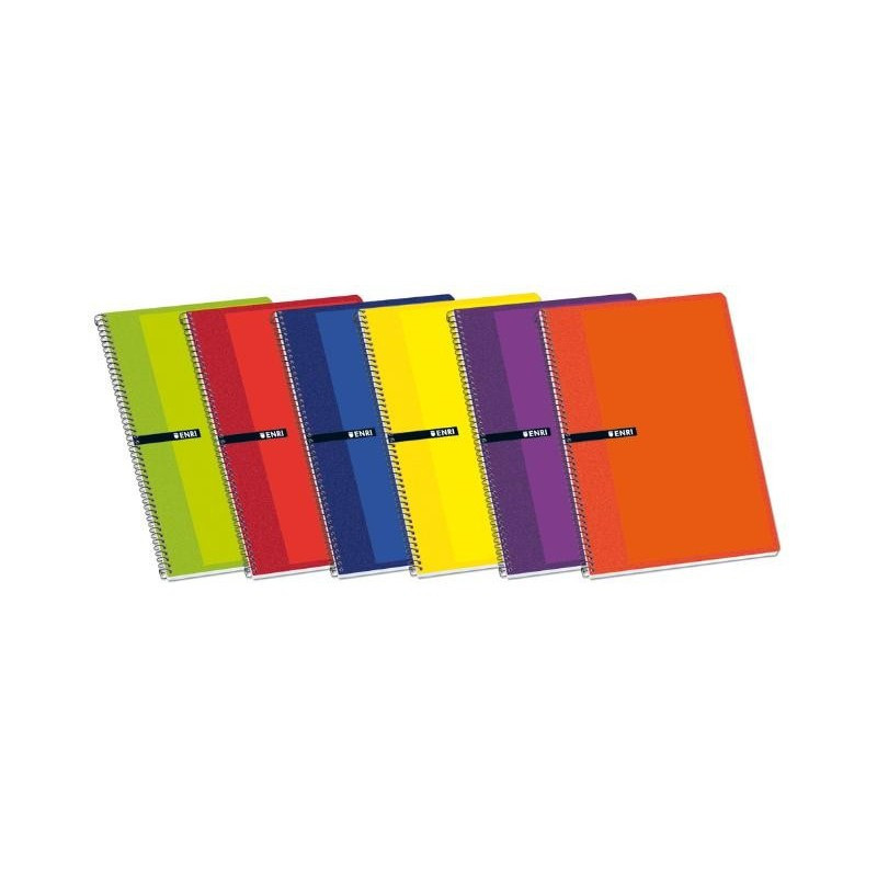 CUADERNO ESPIRAL CUBIERT PLASTIF 80H
