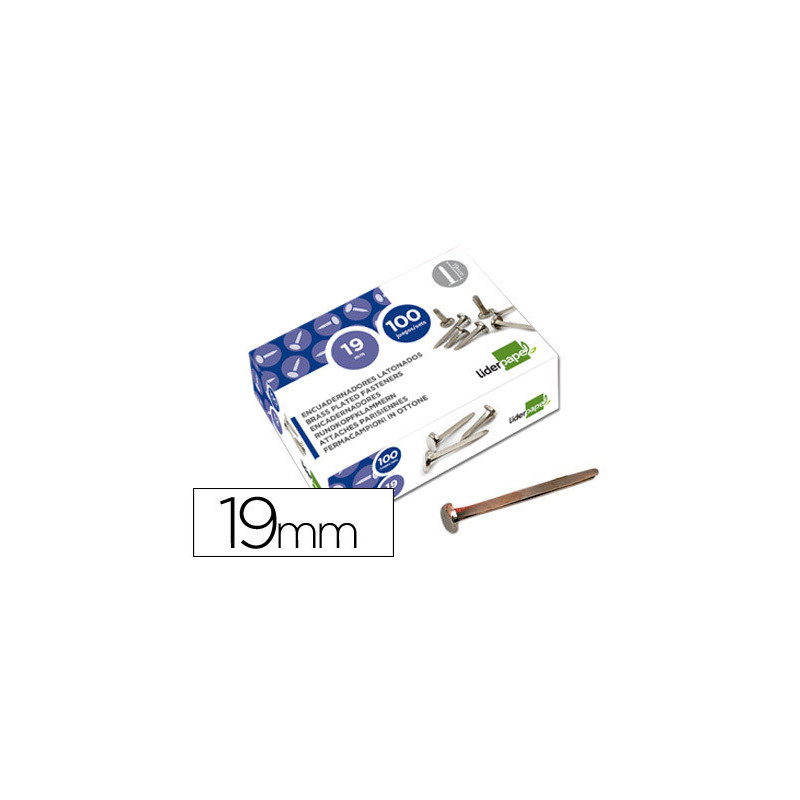 ENCUADERNADORES DE LATÓN, 100 UND