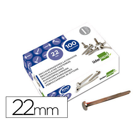 ENCUADERNADORES DE LATÓN, 100 UND