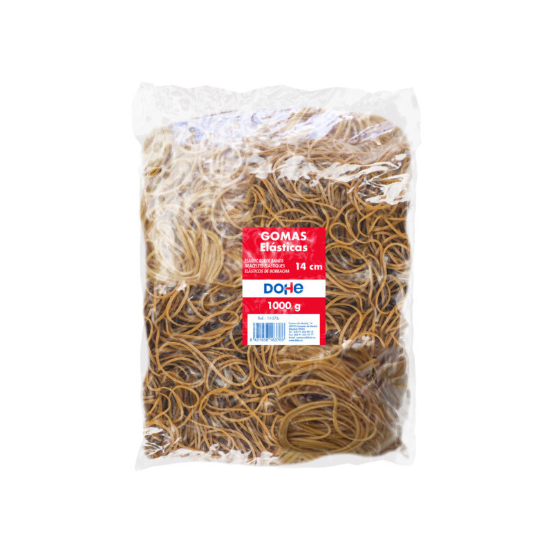 GOMAS ELASTICAS 60 A 200MM, BOLSA 1 KG