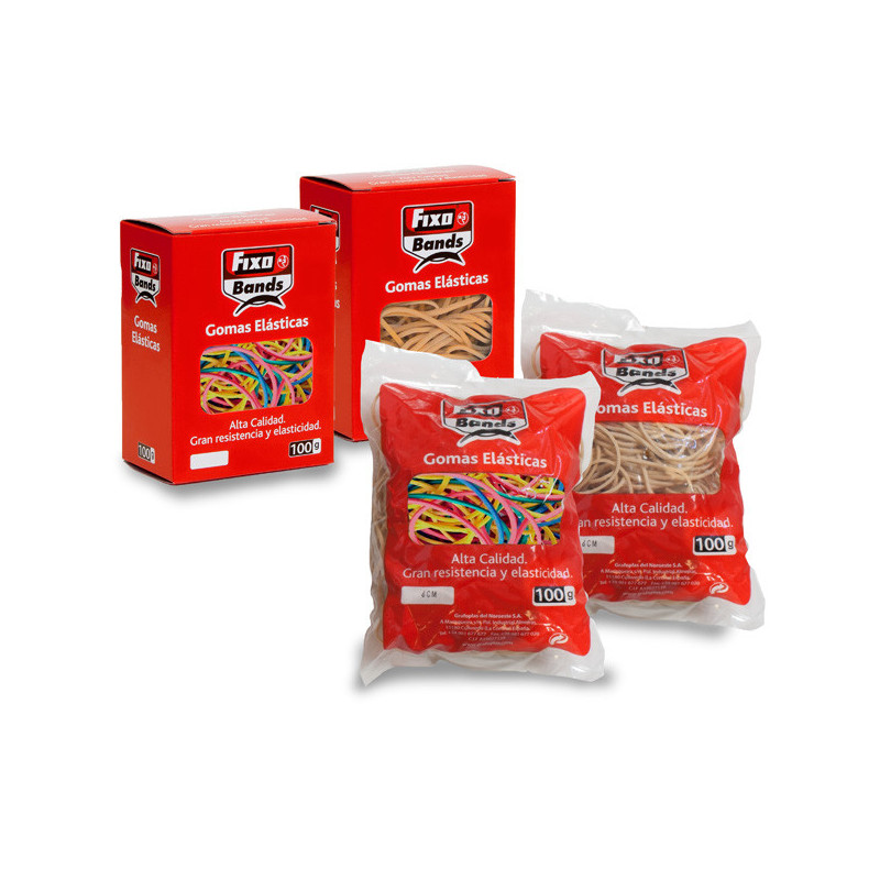 GOMAS ELASTICAS 60 A 200MM BOLSA 100GR