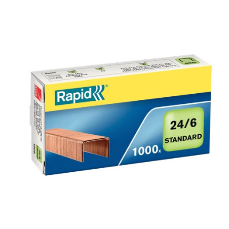 GRAPAS 22/6,24/6 COBRE/GALVANIZ/COLOR