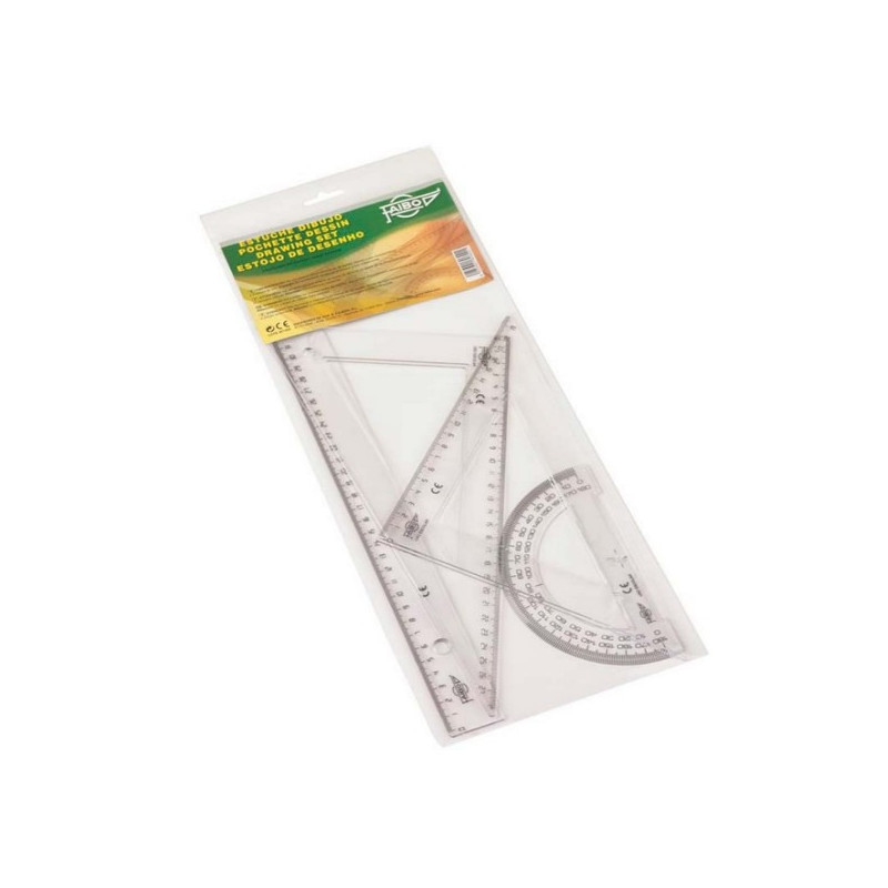 JUEGO REGLA/ESCUADRA/CARTABON 30 CM
