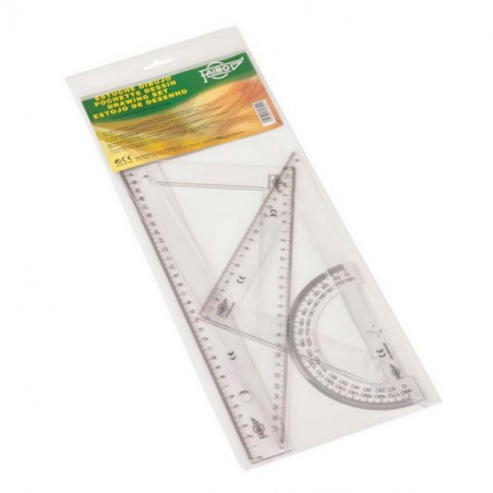 JUEGO REGLA/ESCUADRA/CARTABON 30 CM
