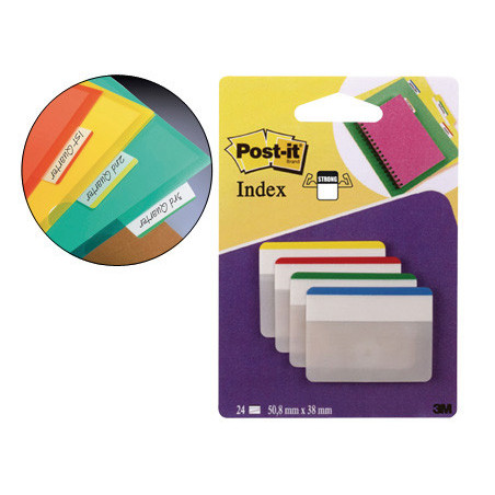 MARCADORES RIGIDOS P/ARCHIVO 4 COLORES