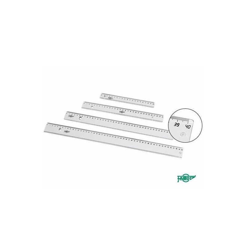 REGLA PLASTICO TRANSPARENTE 30 CM